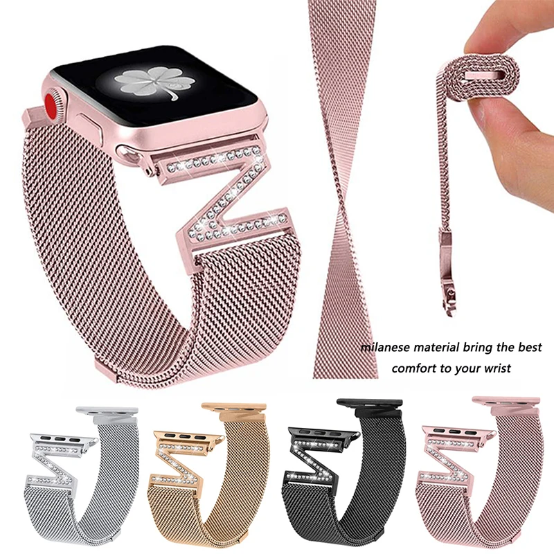Apple Watch цепь из нержавеющей стали на ремешке 44 мм Series 5 4 3 2 1 ремень наручных часов