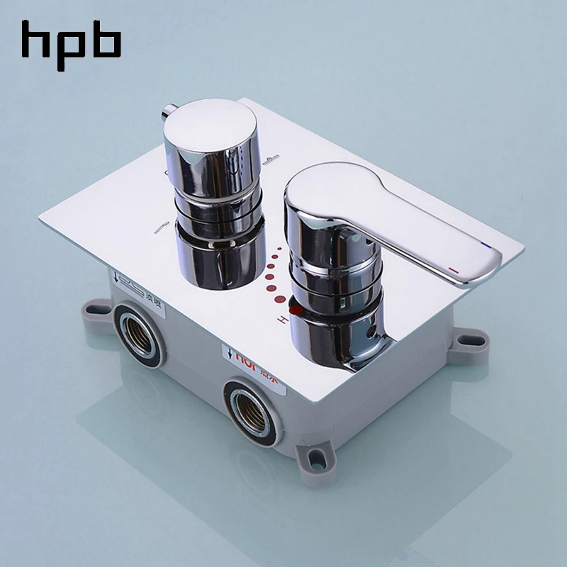 HPB Grifos De Ducha светодиодный потолочный дождевой осенний набор для душа ванной комнаты 2 функции хромированный современный смеситель для душа 002V-50X36E-F