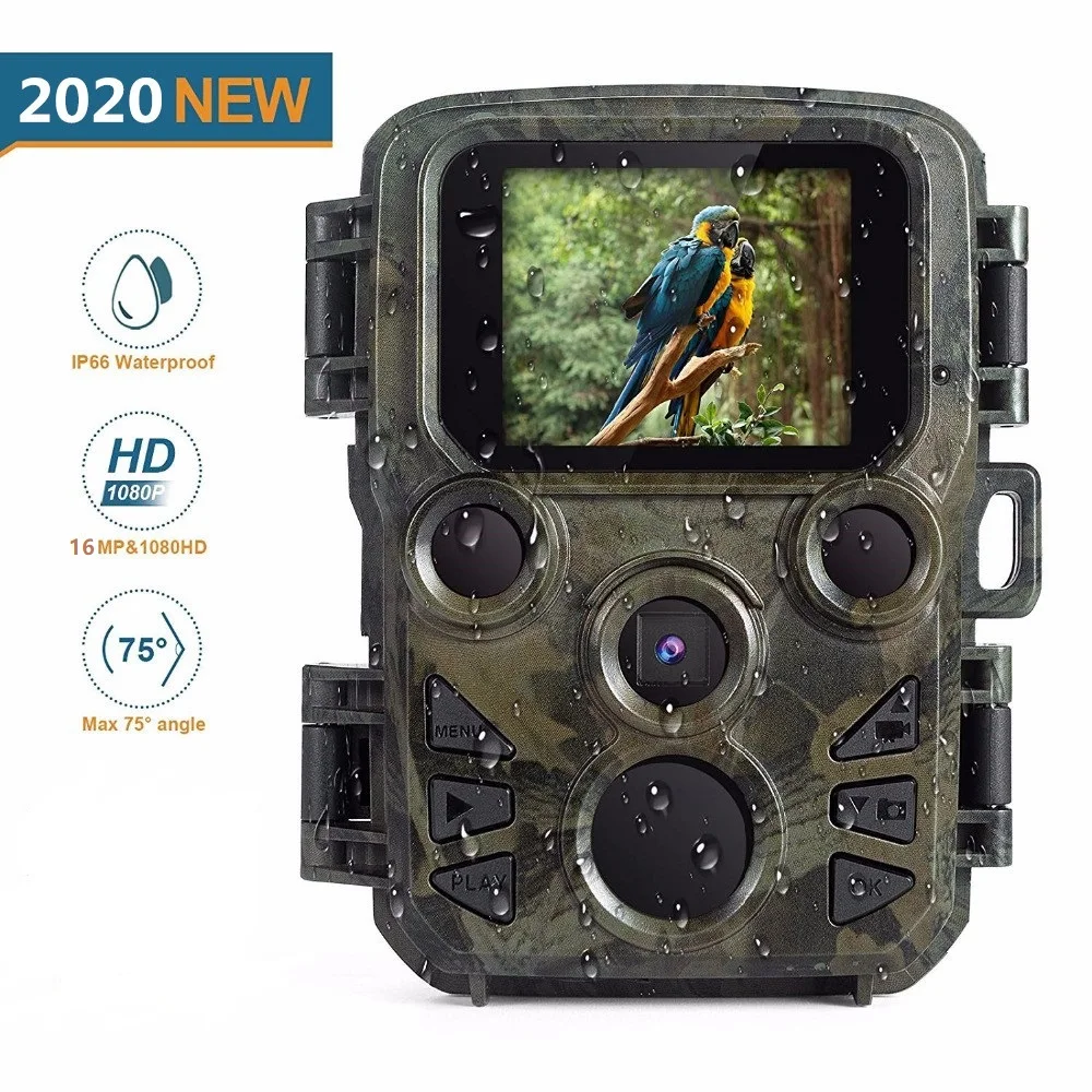 Mini Chasse Hunting Camera 16mp 1080p Full Hd Wildlife Scout Camera