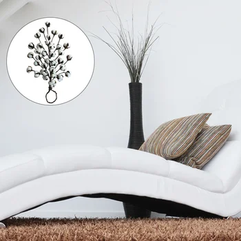

1Pc Artificial Dried Cotton Stems Pendant Fan Shaped Bouquet Decor (White)