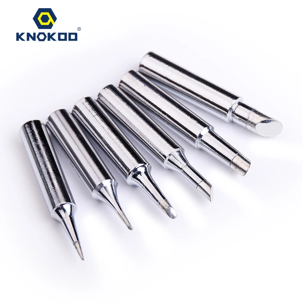 KNOKOO10pcs/пакет не содержащая свинец припойная очищайте жало паяльника T18-C05 T18-C1 T18-C2 T18-C3 T18-C4 C5 для FX888/FX888D/FX600 паяльная станция