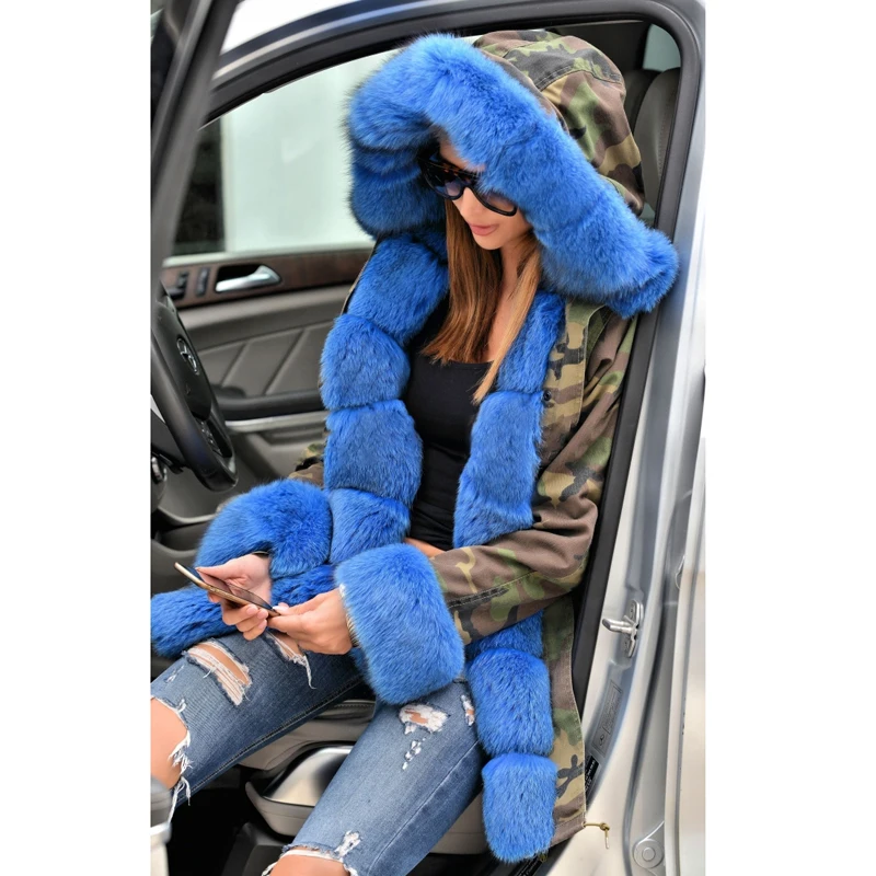 winter jacket women new long parka real fur coat big Hood fur collar hooded parkas thick outerwear street style