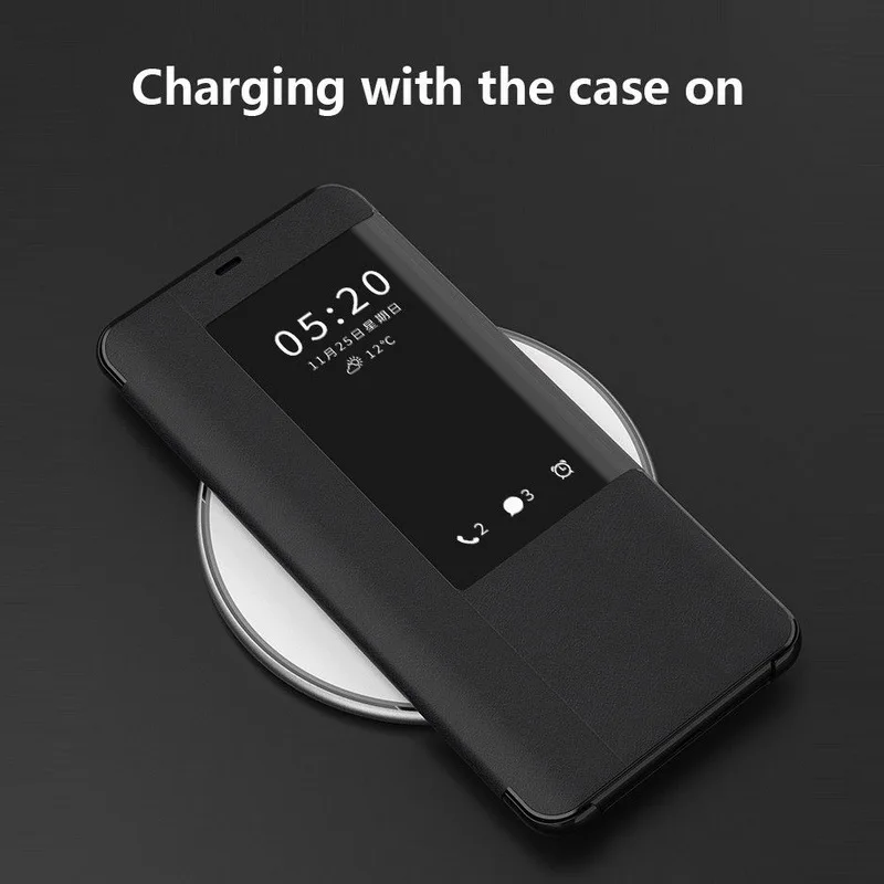 Роскошный кожаный флип-чехол для samsung Galaxy S9 S8 S10 Plus Note 8 9 10 Plus A70 A40 A50 A30 Smart View чехол для телефона