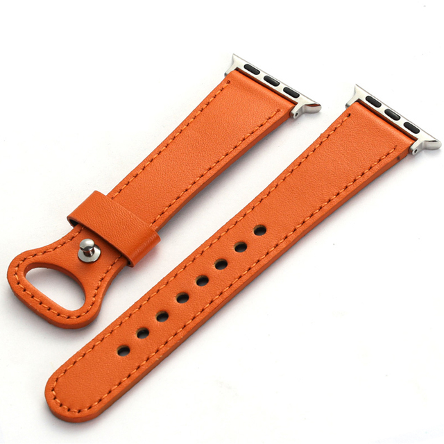 First Layer Leather Band for Apple Watch SE 44MM 40MM IWatch Strap on Smartwatch Series 6543 38mm 42mm Wristband Bracelets