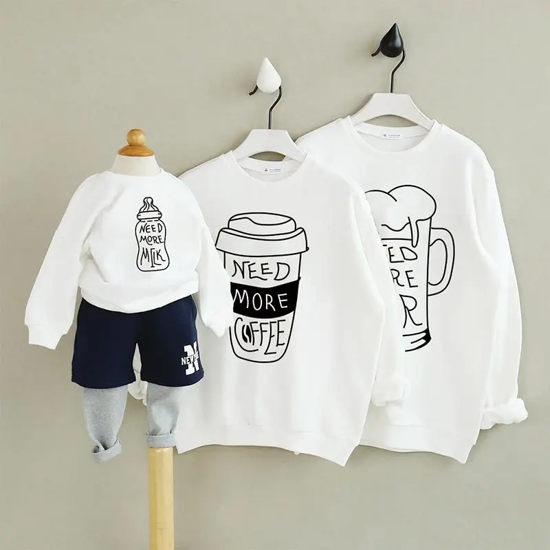 Boys Outfits Sweatshirt Daddy Girls Mum Family Matching Baby Daughter Kids Mommy Son
