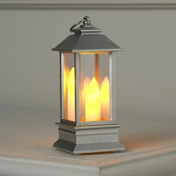 

LED figure "Lantern color silver with three candles", 13x5.5x5.5 cm, bat.3xLR44, T / WHITE 4843969