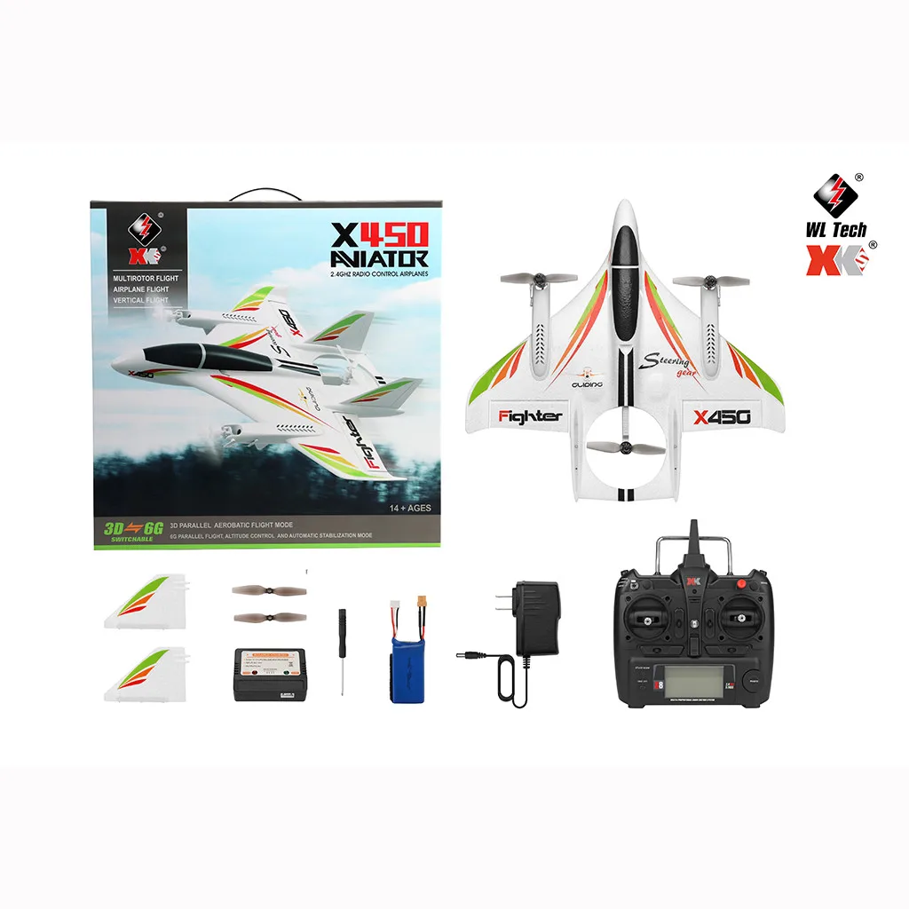 Детские игрушки дроны гоночный Дрон Профессиональный Wltoys 450 2,4G пульт дистанционного управления бесщеточный RC вертикальный взлет и посадка дроны