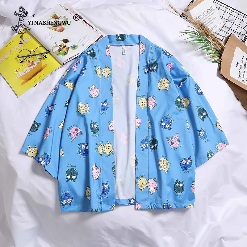 Japanese Traditional Kimono Yukata Robe Women Japan Kimonos Unisex Kimono Cardigan Men  Kimono Femme Shirt Coat kimono Cosplay