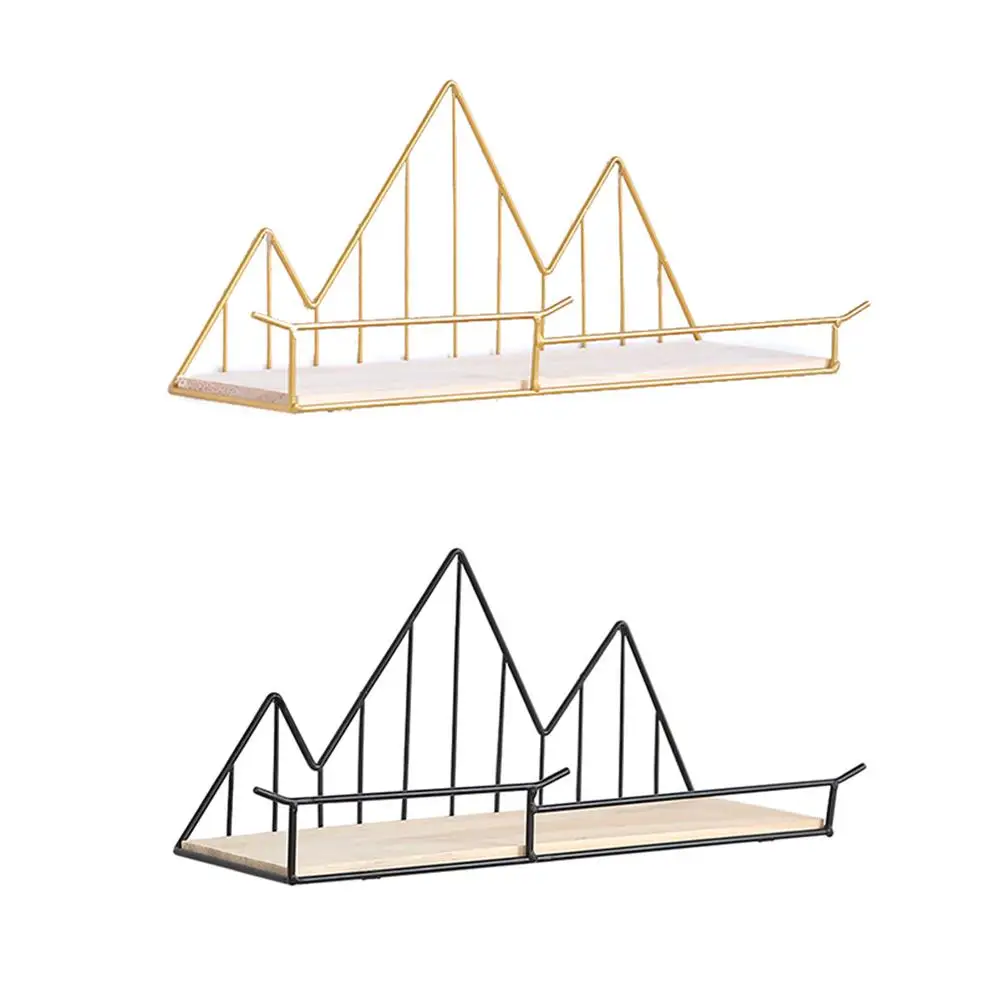 DIY настенные полки для хранения деревянная железная настенная полка склад-хралилище подставленное к стене стойка для организации кухни спальни домашнего декора детской комнаты