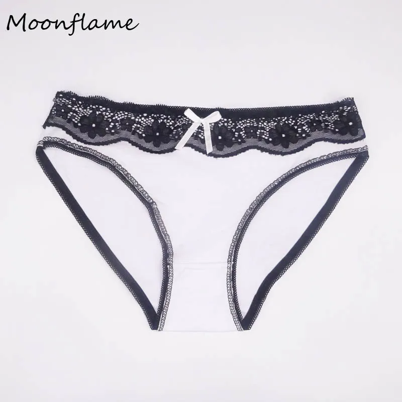 Moonflame 5 шт./лот нижнее белье женские хлопковые сексуальные кружевные трусики