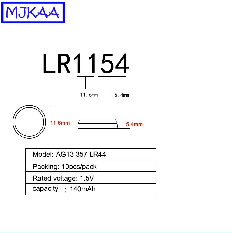 50 шт. щелочные кнопочные батарейки AG13 LR44 1 5 в 357A A76 303 SR44SW SP76 L1154 RW82 RW42|button cell battery|cell