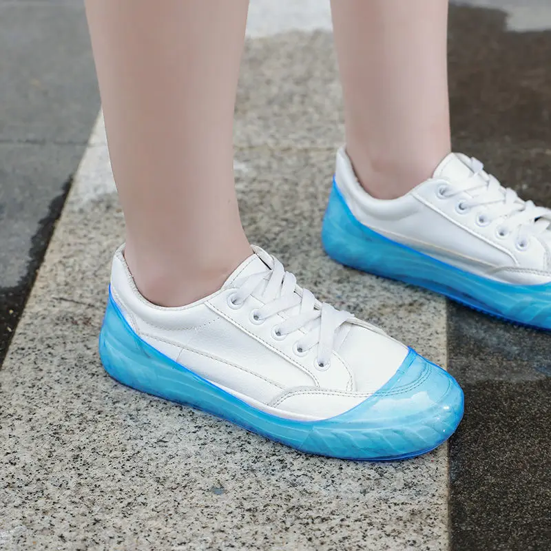Shoe Covers Simple Slip On Home Reusable Rain Shoe Covers Unisex Jelly Galoshes Water Proof Shoe Covers Shallow Holder Men Overshoes