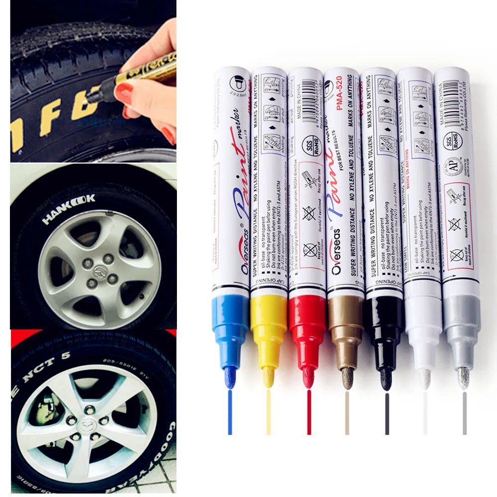 Car Pen Tyre Tires Paint Markers Marker for Mercedes Benz A-Class X-Class S65 S63 S600 S560e A180 AMG GT GLC GLE GLS | Автомобили и