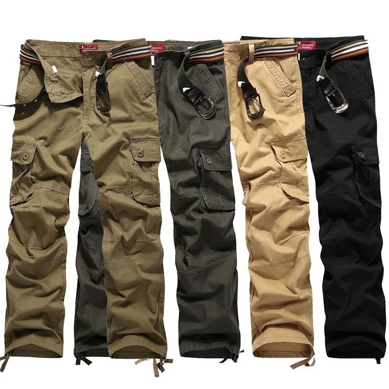 

New Mens Cotton Outdoor Military Army Combat Tactical Multi-pocket Pants Men Leisure Sport Hiking Camping Working Cargo Trousers