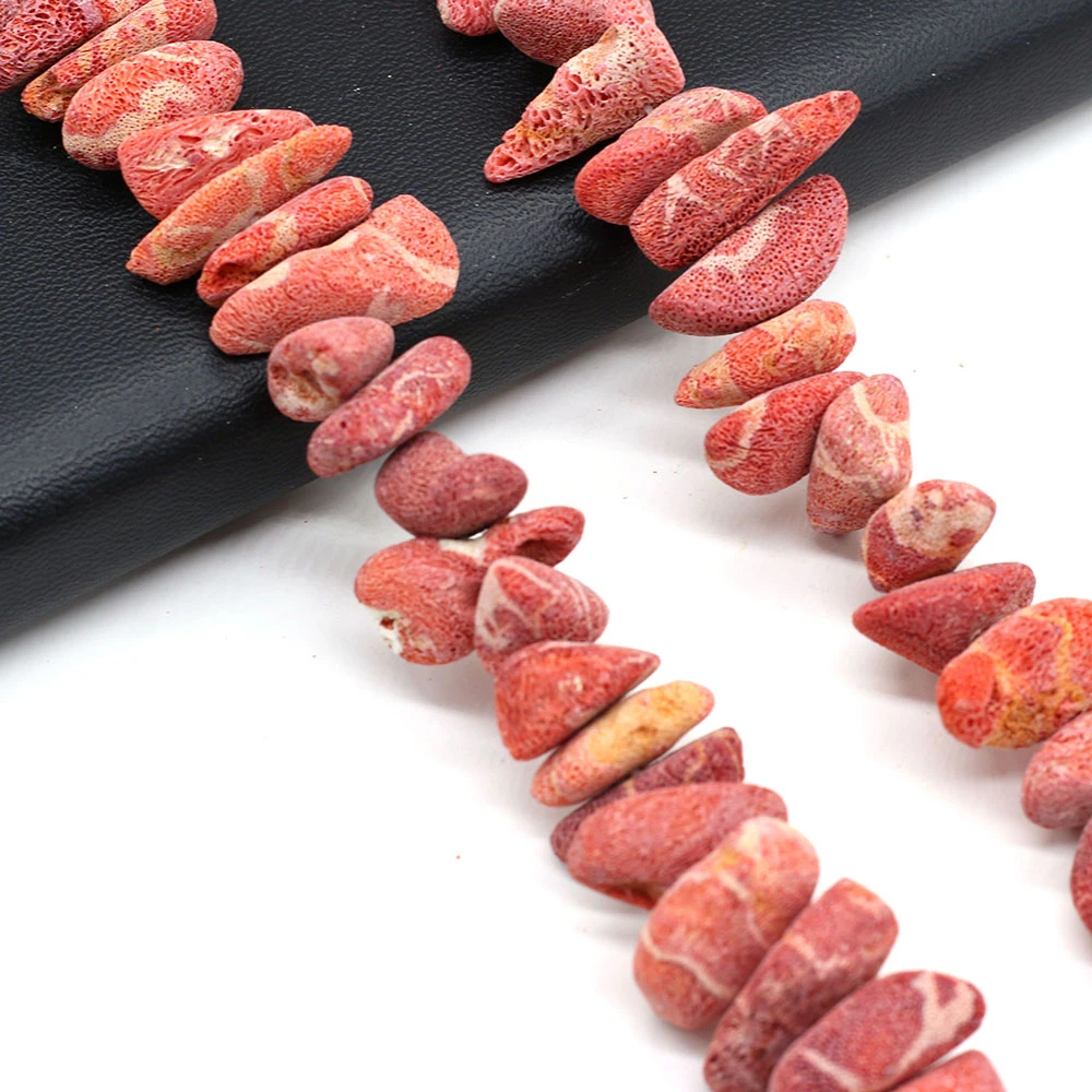 Natural Corals Beads Irregular Rough Stone Grass Coral Exquisite Red