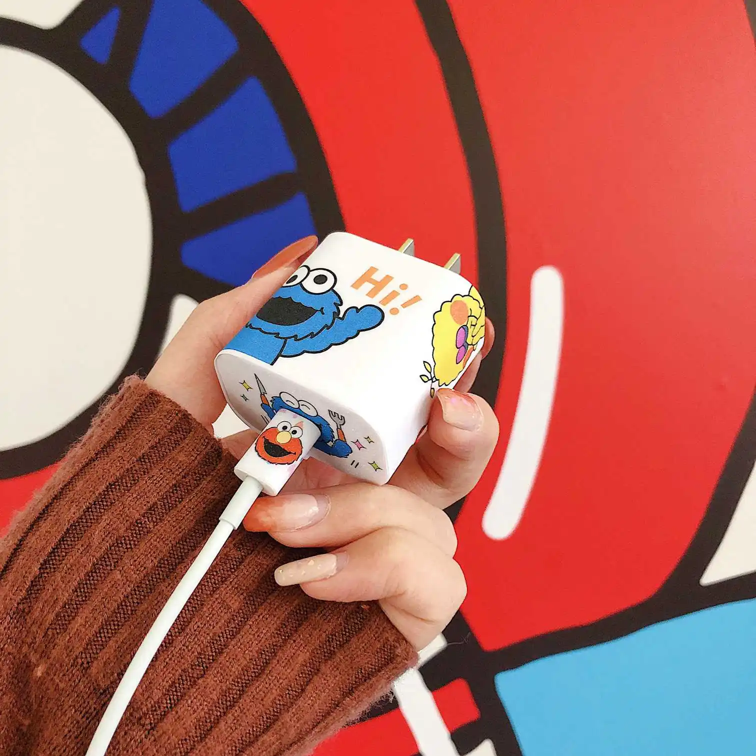 Для iPhone 11 зарядное устройство s наклейки мультфильм мобильный телефон наклейки для зарядного устройства для Apple iPhone11 Pro max Быстрая зарядка 18 Вт Зарядное устройство стикер