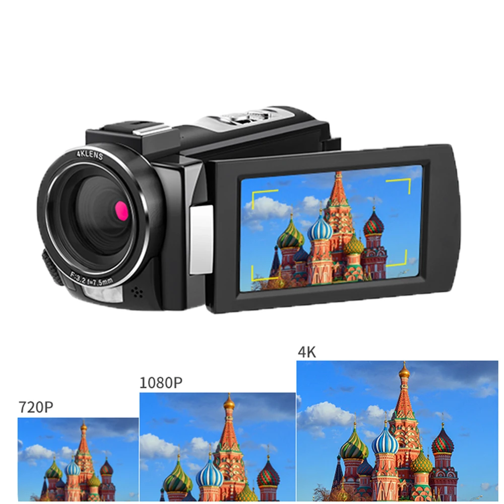 Infrared Night Vision Shooting Digital Camera Support Max 128GB SD Card Anti-shake Video-recording Smart Camera Touch Screen