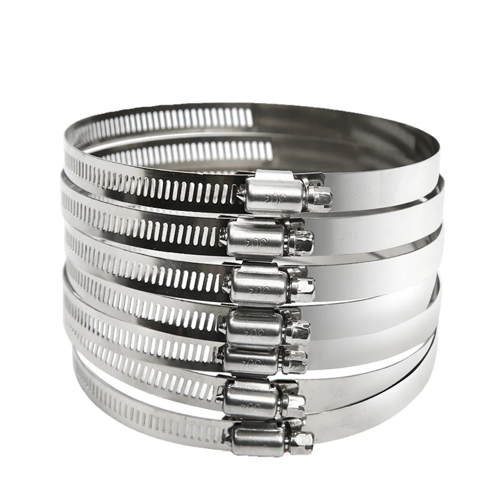 8mm-700mm Stainless Steel Adjustable Drive Hose Clamp Fuel Line Worm Size Clip Hoop Snap American Hose clamps 10pcs