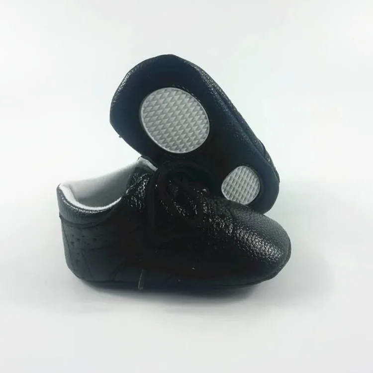 

Bright Skin Soft Rubber Sole Baby Shoes 0-1-Year-Old Toddler Shoes Lace-up Anti-slip Infant Small Leather Shoes