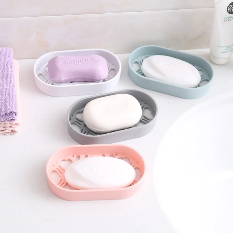 Bathroom Soap Box Plastic Soap Dish Multifunction Flexible Draining Home Soap Storage Box