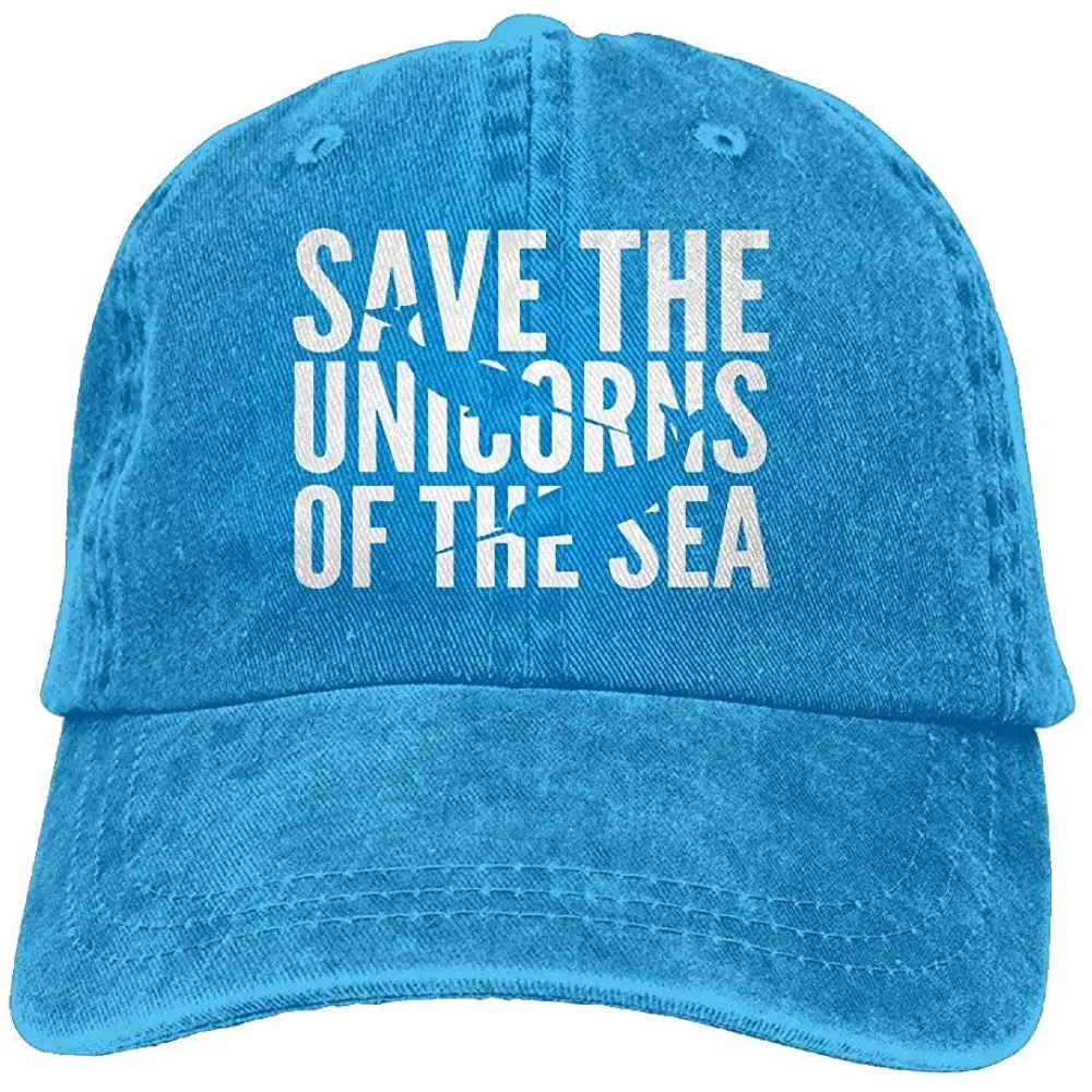 Сохраните единороги моря для взрослых, сделанные из джинсовой и пик Кепки Бейсбол Кепки