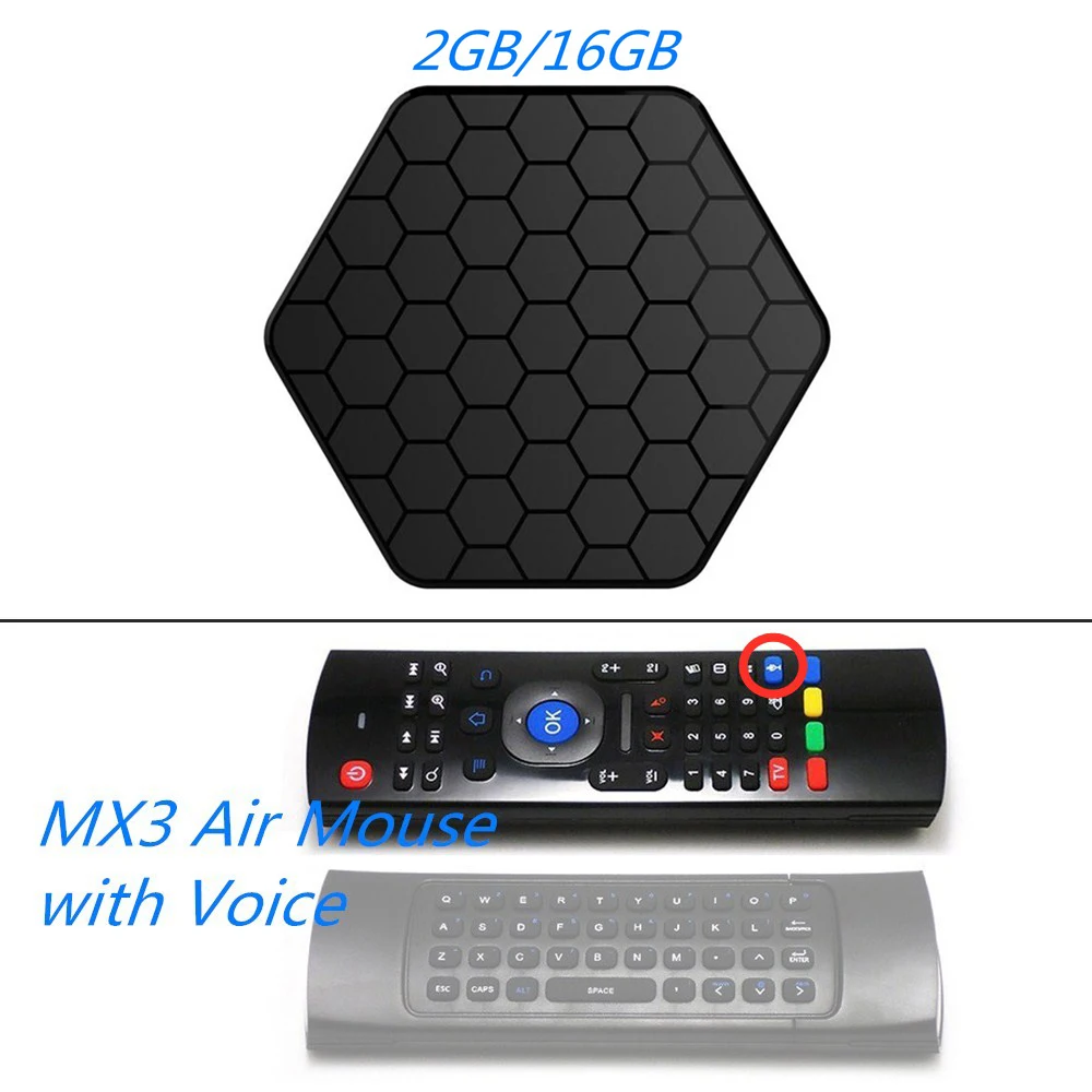 2G 16G MX3M Voice T95Z Plus Android 7,1 ТВ приставка Amlogic S912 3 ГБ ОЗУ 32 ГБ Смарт медиаплеер Восьмиядерный 2,4G/5 ГГц Wifi 4K BT4.0 телеприставка T95ZPlus - Цвет: 2G 16G MX3M Voice