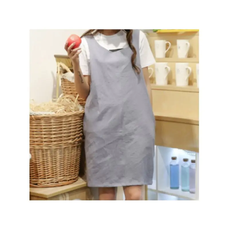 Adjustable Bib Apron Dress for Women Kitchen Restaurant Chef Classic Cooking Bib - Цвет: GY