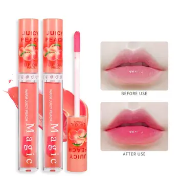 

Waterproof Lipstick Long-lasting Moisturizing long-lasting Lip Balm Natural Peach portable easy to carry Lip Gloss TSLM2