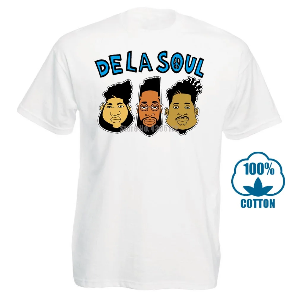 De La Soul 90 хип-хоп рэп музыка футболка - Цвет: Белый