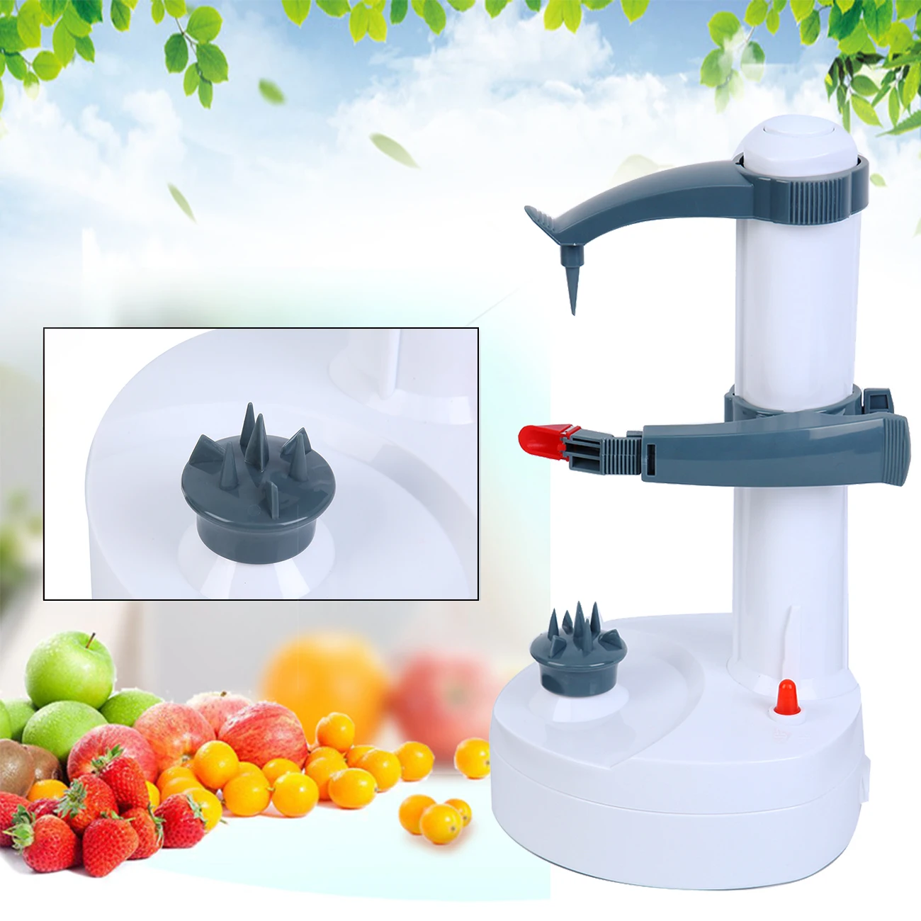 

Honhill Electric Fruit Peeler Vegetable Peeler Potato Electric Peeler Stainless Steel Blades for Peeling Potato Fruits