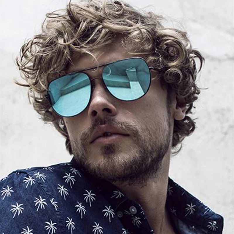 Солнцезащитные очки для мужчин зеркальные пилота 2019 мужские Модные Роскошные