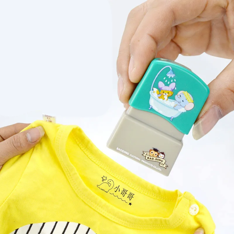 

Customized Baby Name Stamp DIY Baby Name Seal Not Easy To Fade Security DIY Cartoon Name Stamp Baby Waterproof Clothes Seal Toys