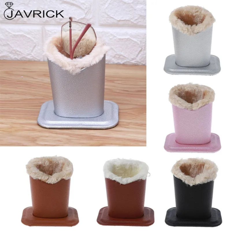 Porte-lunettes En Cuir PU Avec Doublure Peluche - Protection Anti-rayures Pour Maison Et Bureau