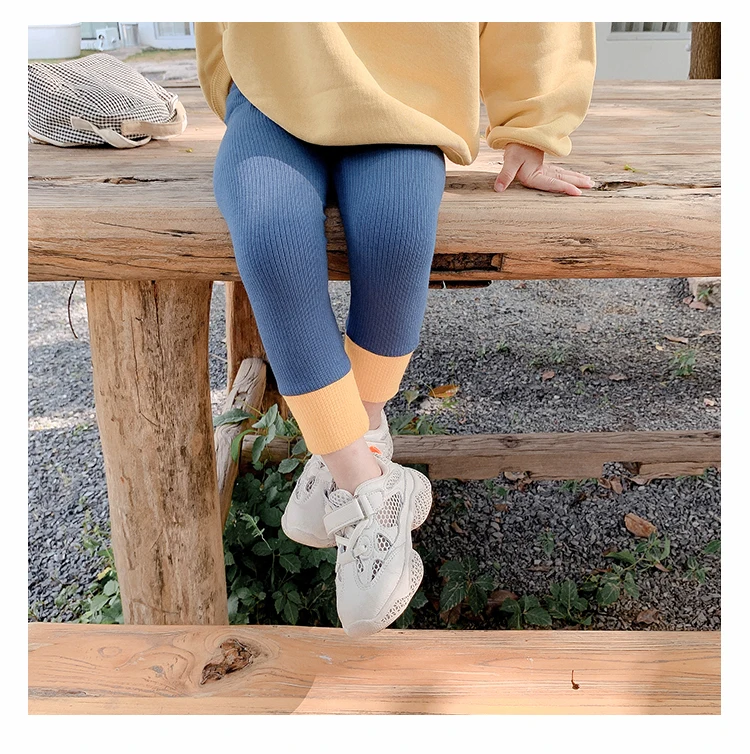 LXXIASHI Cotton Knitted Toddler Baby Boy Girl Skinny Leggings Ankle-Length Flexible Warmer Pants 0-5Y