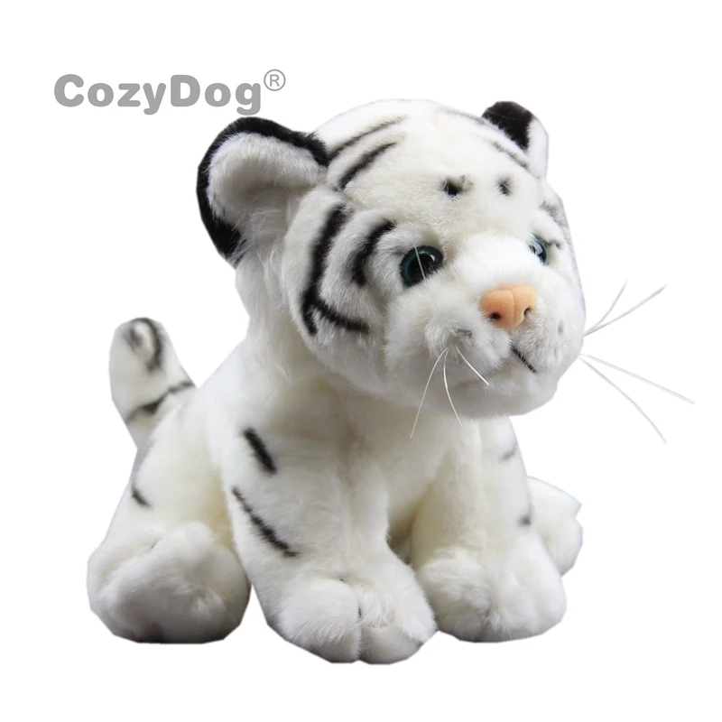 white Height 15 cm Мягкие животные тигр, плюшевые игрушки подушка 2 цвета детские дети подарок на день рождения на коленях 25 см, сидя 15 см, сидя 18 см - Цвет: white Height 15 cm