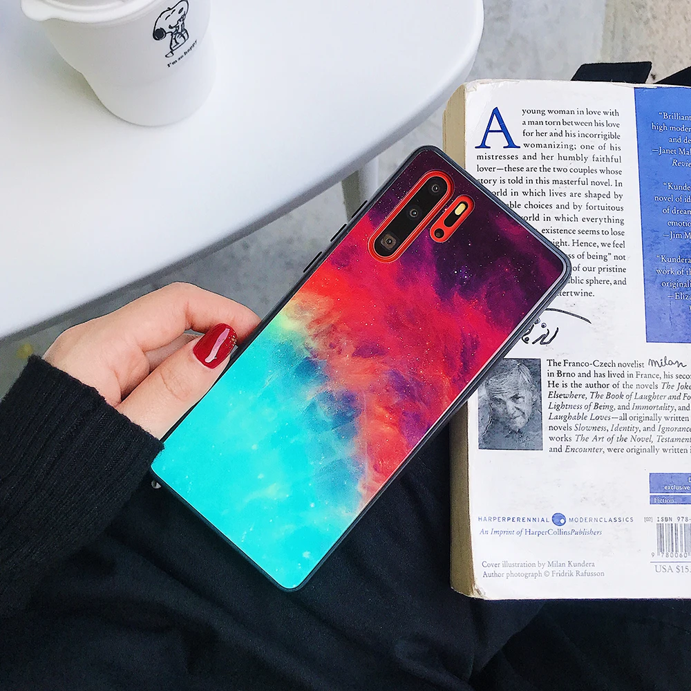 Стеклянный чехол для OPPO A3 A9 A5 A3S A7X A83 R11 R11S R15 F9 F11 Pro Realme C1 X K1 Reno Starry Sky мягкие стеклянные чехлы для телефонов