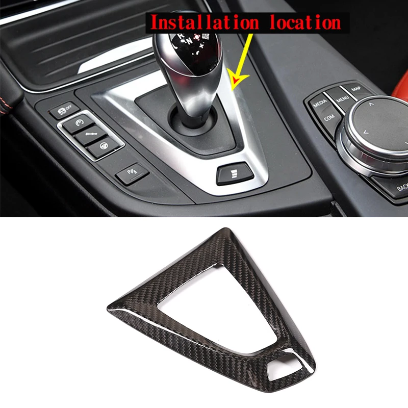 

For BMW M3 M4 Left Hand Drive Accessories Real Carbon Fiber Car Interior Gear Shift Frame Trim