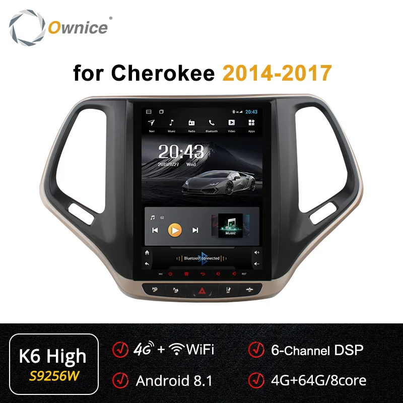 S9256 K6-High Ownice Восьмиядерный PX6 Android 9,0 DSP K3 K6 автомобильный Радио плеер для Jeep Cherokee- аудио стерео автомобильный DVD 4G LTE SPDIF DVR - Цвет: S9256 K6-High