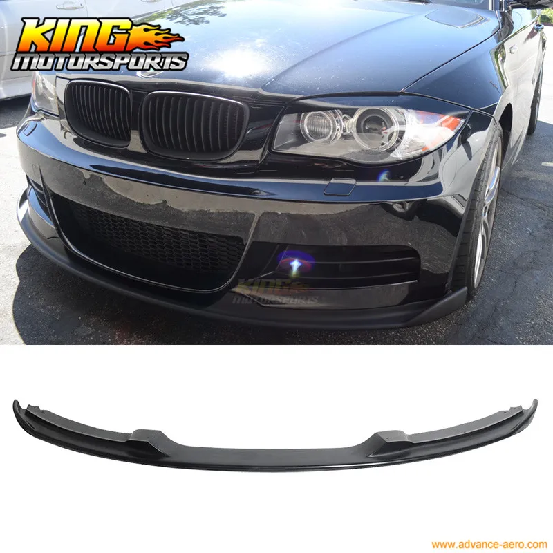 For 07-11 BMW E82 135 135I Front Bumper Lip Black Poly Urethane Spoiler Bodykit For 07-11 BMW E82 135 135I Front Bumper Lip Black Poly Urethane Spoiler Bodykit