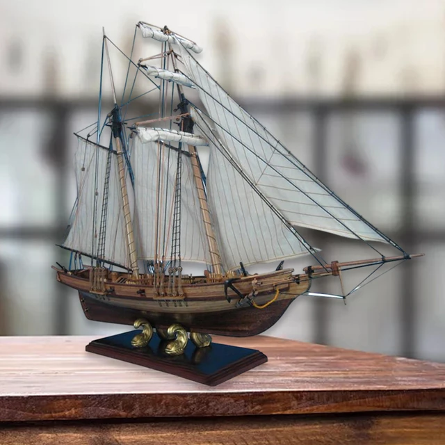 Wooden Sailing Boat Model Kits Halcon 180 Table Decor 1/70 3D for  Educational Boys - AliExpress