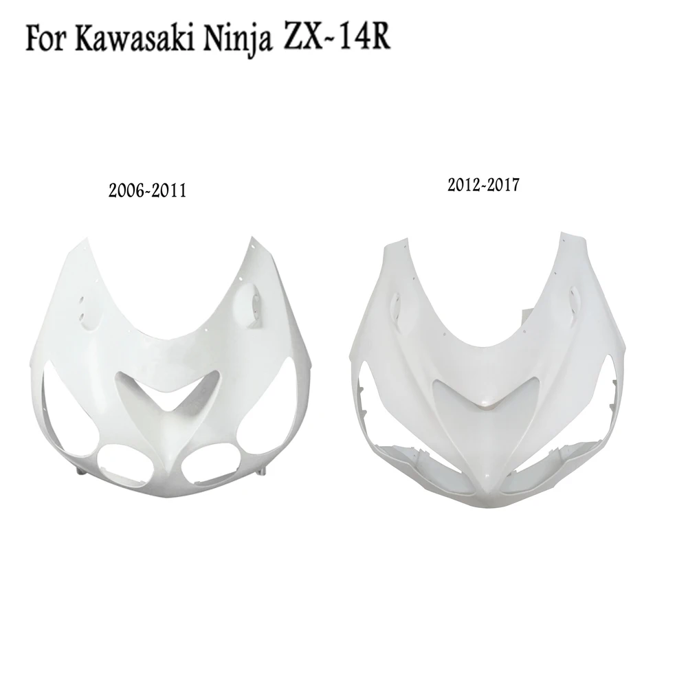 Неокрашенная ВЕРХНЯЯ ПЕРЕДНЯЯ накладка на нос для Kawasaki Ninja ZX 14R ZZR1400 2006 2010 2011 2012 2013