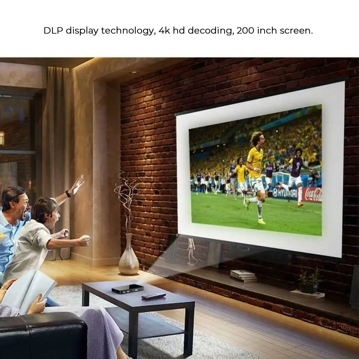 

Home Theater Portable HD Micro WIFI Bluetooth Mini LED Projector Rechargeable 30-200inch Android 7.1 2.4G/5G for Max 4K HD 1080P