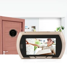 Sonnette numérique intelligente à écran couleur LCD de 4.3 pouces, Vision nocturne, caméra vidéo pour porte extérieure