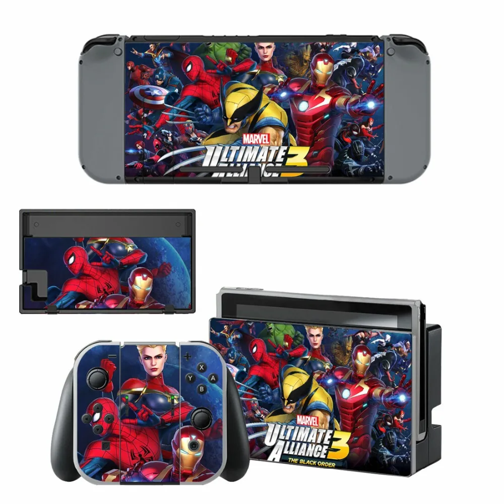 Marvel Ultimate Alliance 3 наклейка на кожу для nintendo Switch консоль и контроллер для NS Защитная крышка наклейка на кожу