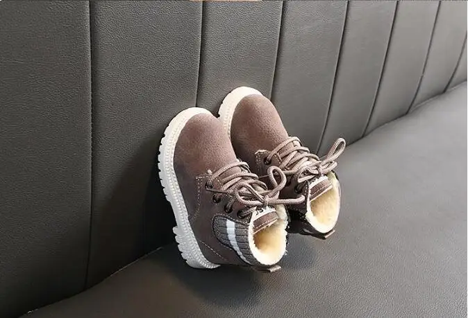 Winter Warm Child Snow Boots Shoes Plush Thicker Sole Boys Girls Snow Boots Shoes Size 21-30 Baby Toddler Shoes