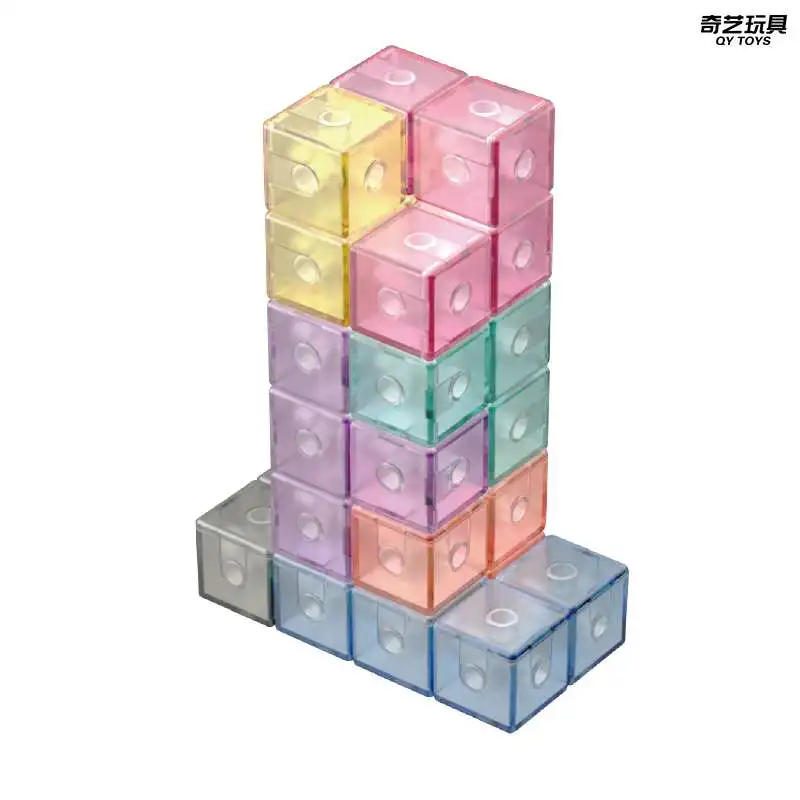 Волшебный магнитный кубик qiyi DIY головоломка 3x3x3 для мозга Магический Обучающие