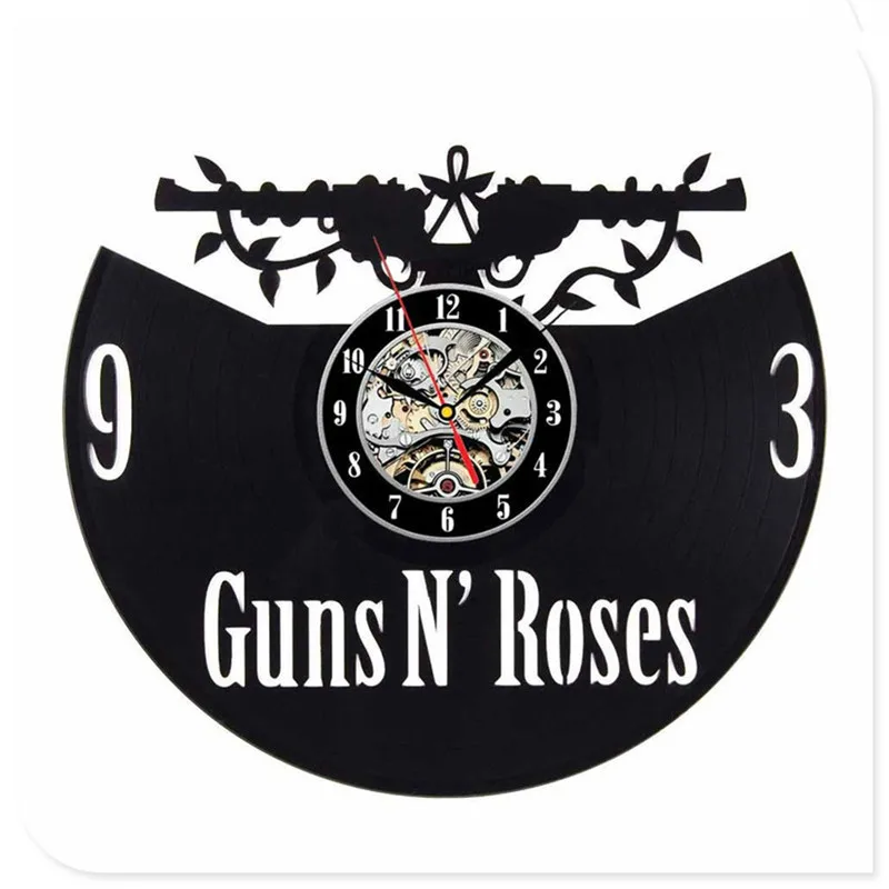 Новая мода пистолеты N 'Roses 3D настенные часы кварцевые часы G n R вокальный певец/домашний Декор Ремесло - Цвет: 9