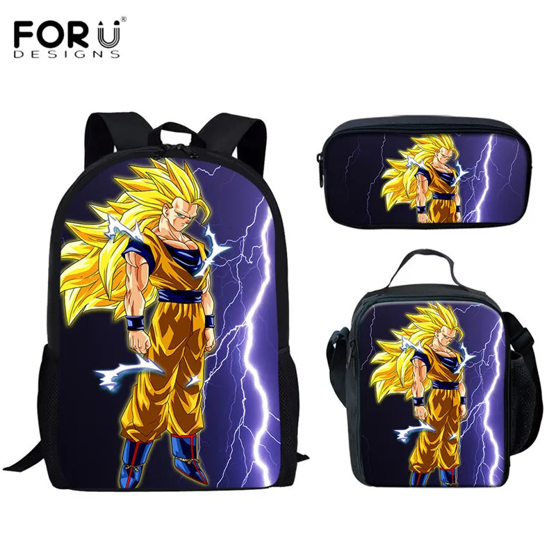 FORUDESIGNS/горячая аниме школьные сумки рюкзаки Dragon Ball Z Супер Broly шаблон Модные школьные сумки набор для девочек мальчиков Mochila - Цвет: HMA312CGK