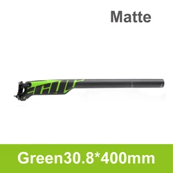 Carbon MTB Bicycle Seatpost with 20mm Offset - Available in Multiple Lengths (Green 30.8x400mm)