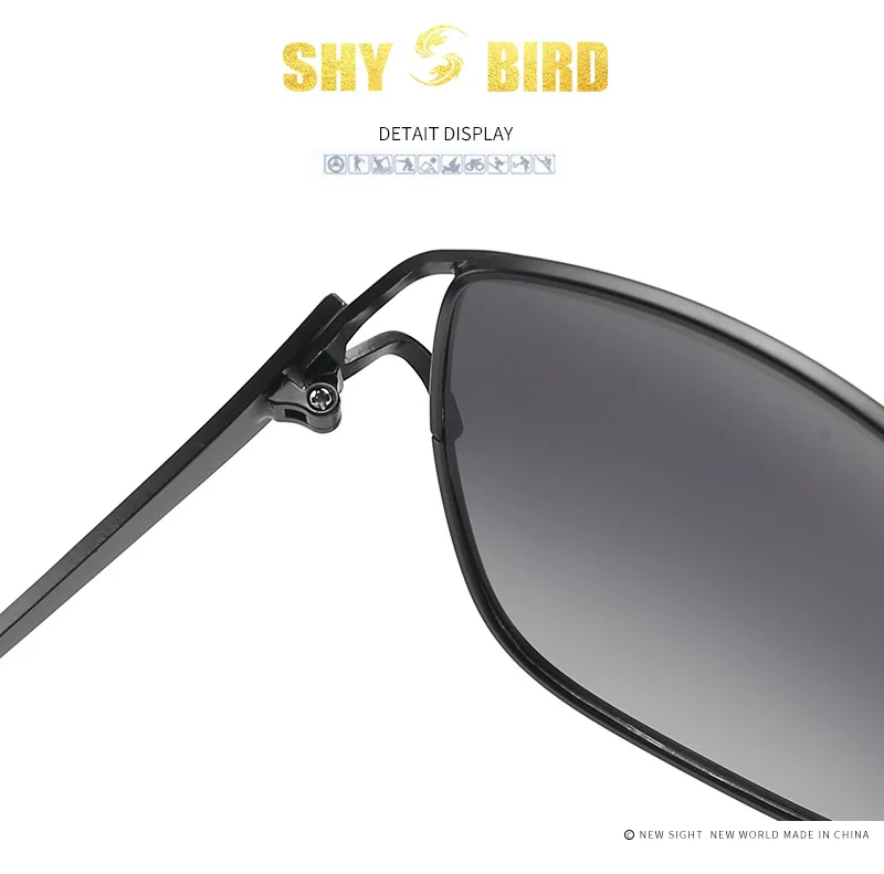 SHYBIRD, женские солнцезащитные очки большого размера, двухслойная оправа, Ретро стиль, поляризационные очки, мужские солнцезащитные очки для вождения, HD UV400, зеркало для покупок